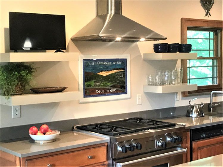 Kitchen with Exhaust Hood — Hendersonville, NC — Tripps Renovations LLC