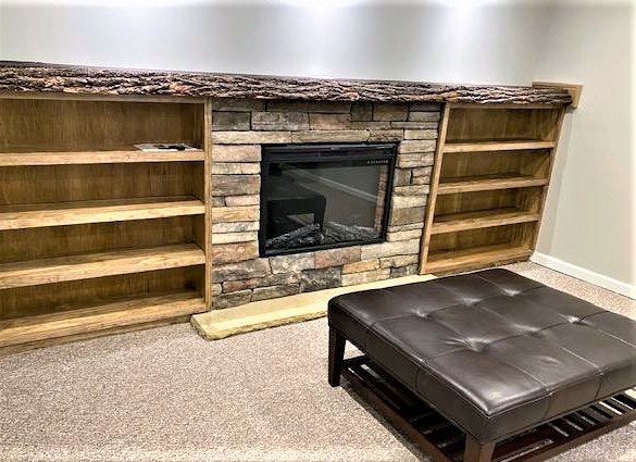 Fireplace with Shelves — Hendersonville, NC — Tripps Renovations LLC