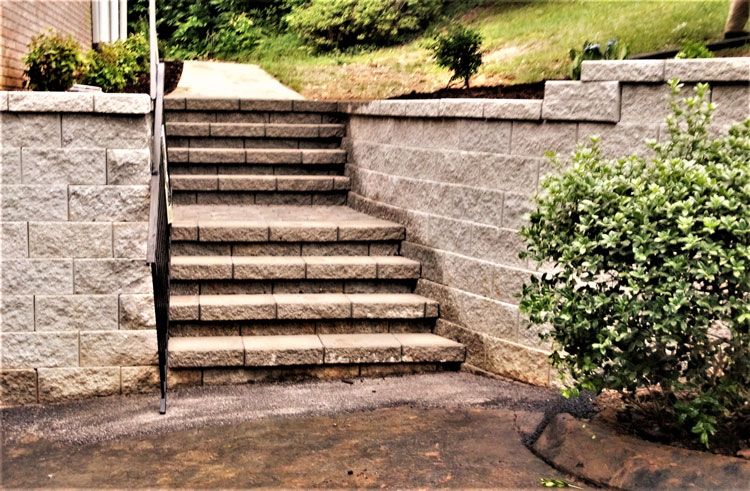 Concrete Slab Stairs — Hendersonville, NC — Tripps Renovations LLC