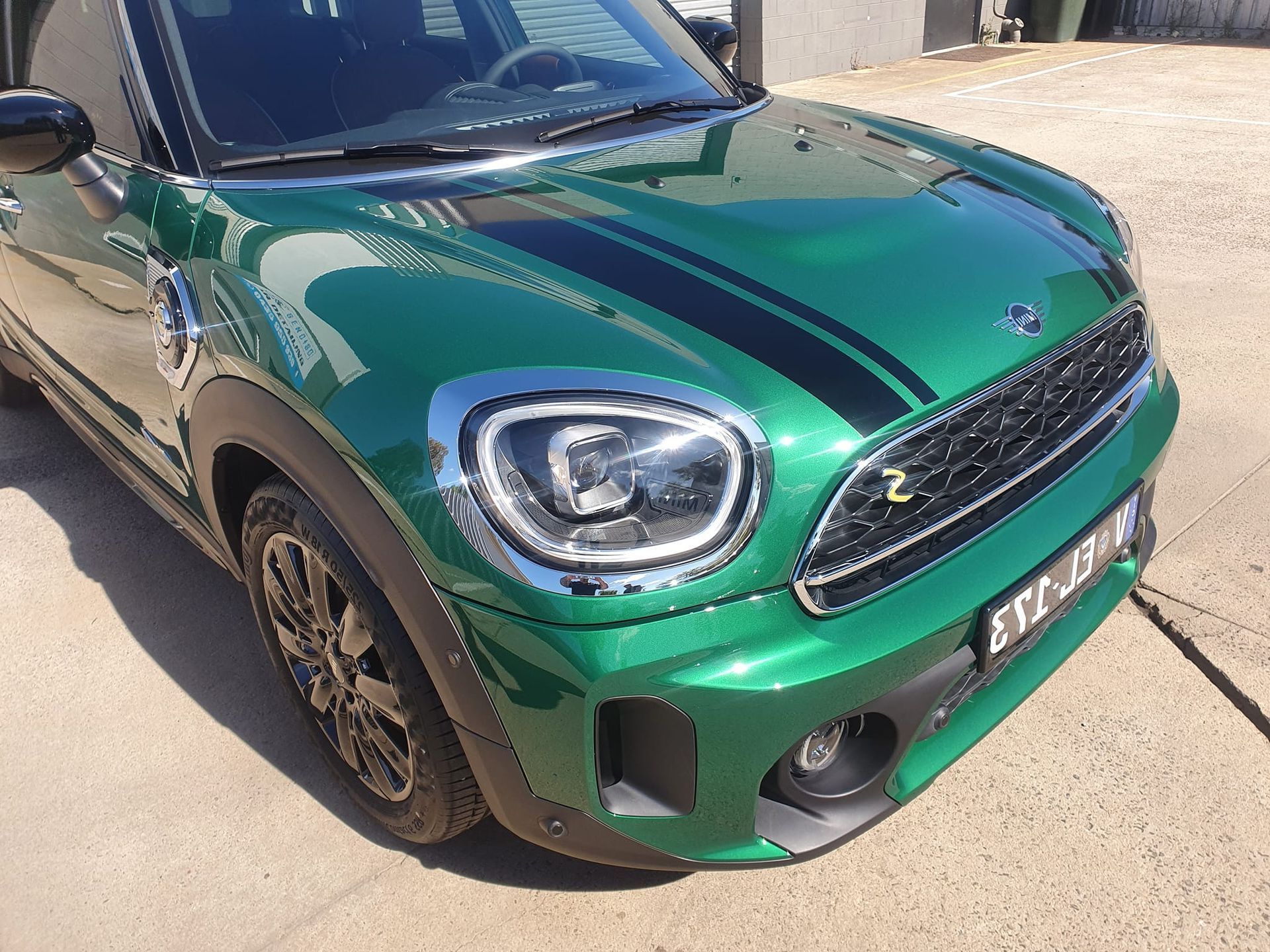 Green Mini Cooper — Car Detailing in Bendigo