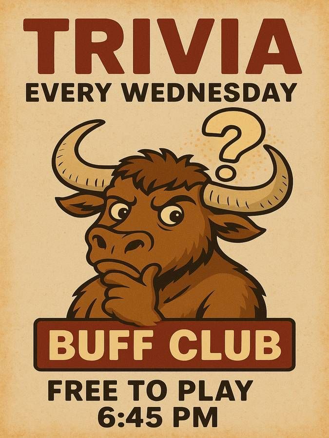 A Poster For Trivia on Every Wednesday at 6.54pm