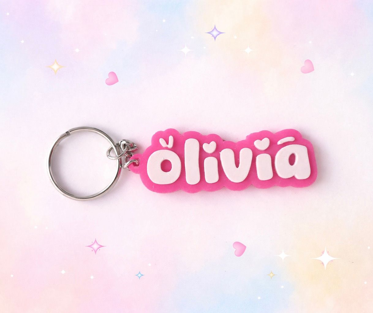 Een sleutelhangertje met de naam 