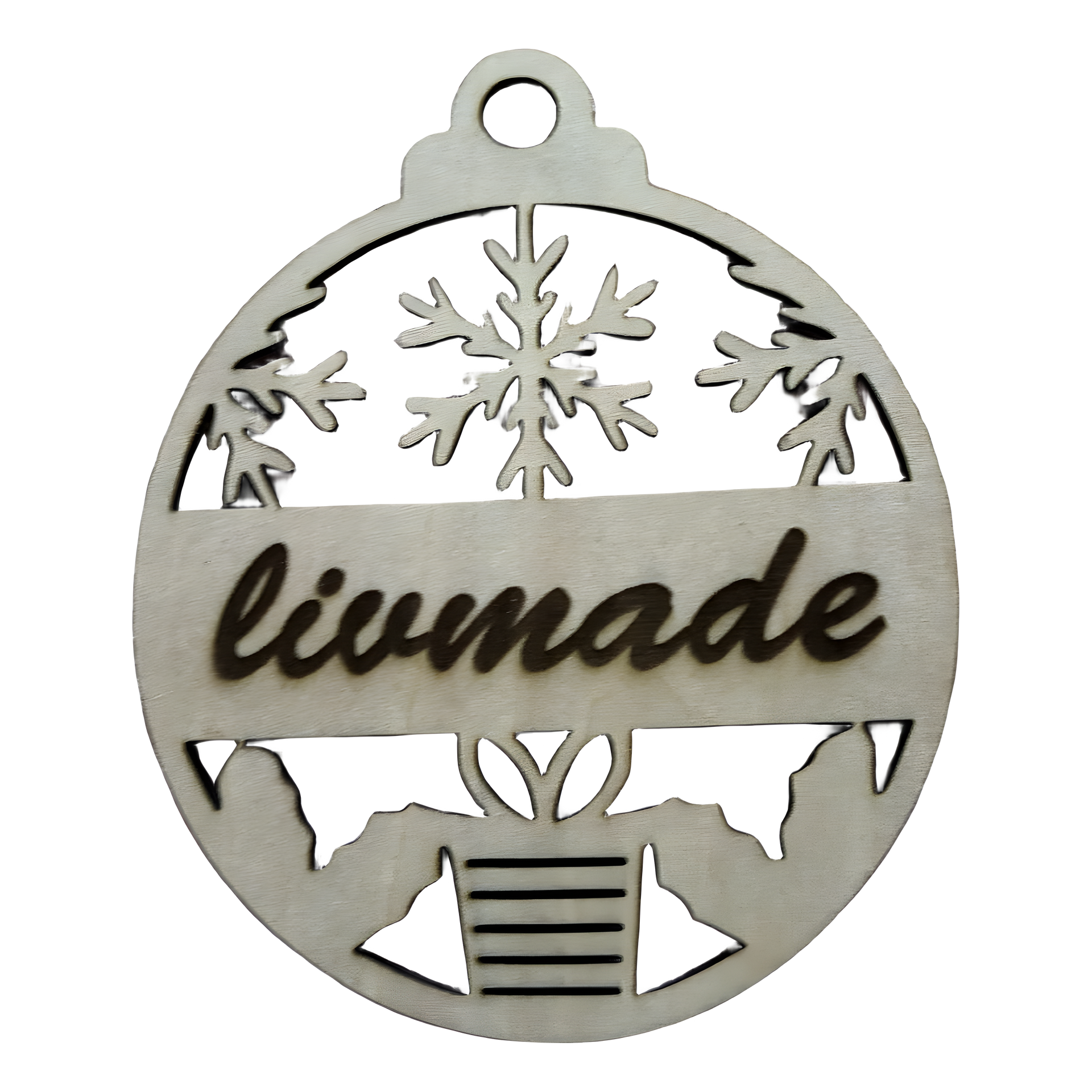 Houten kerst cadeau'tje met naam