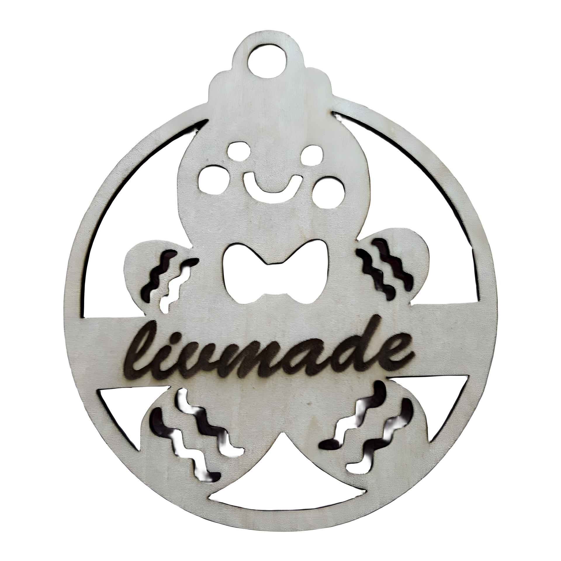 Houten kerst cookie met naam