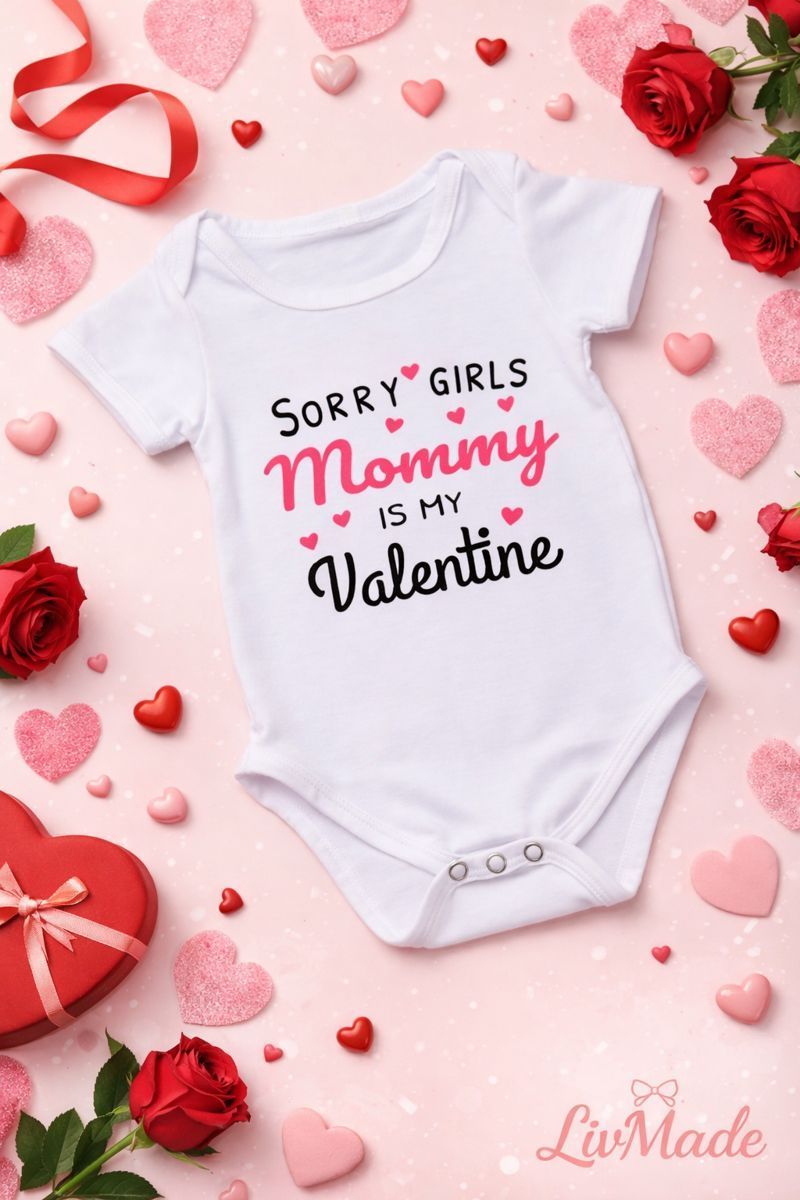 Valentijnsromper – Sorry girls mommy is my valentine