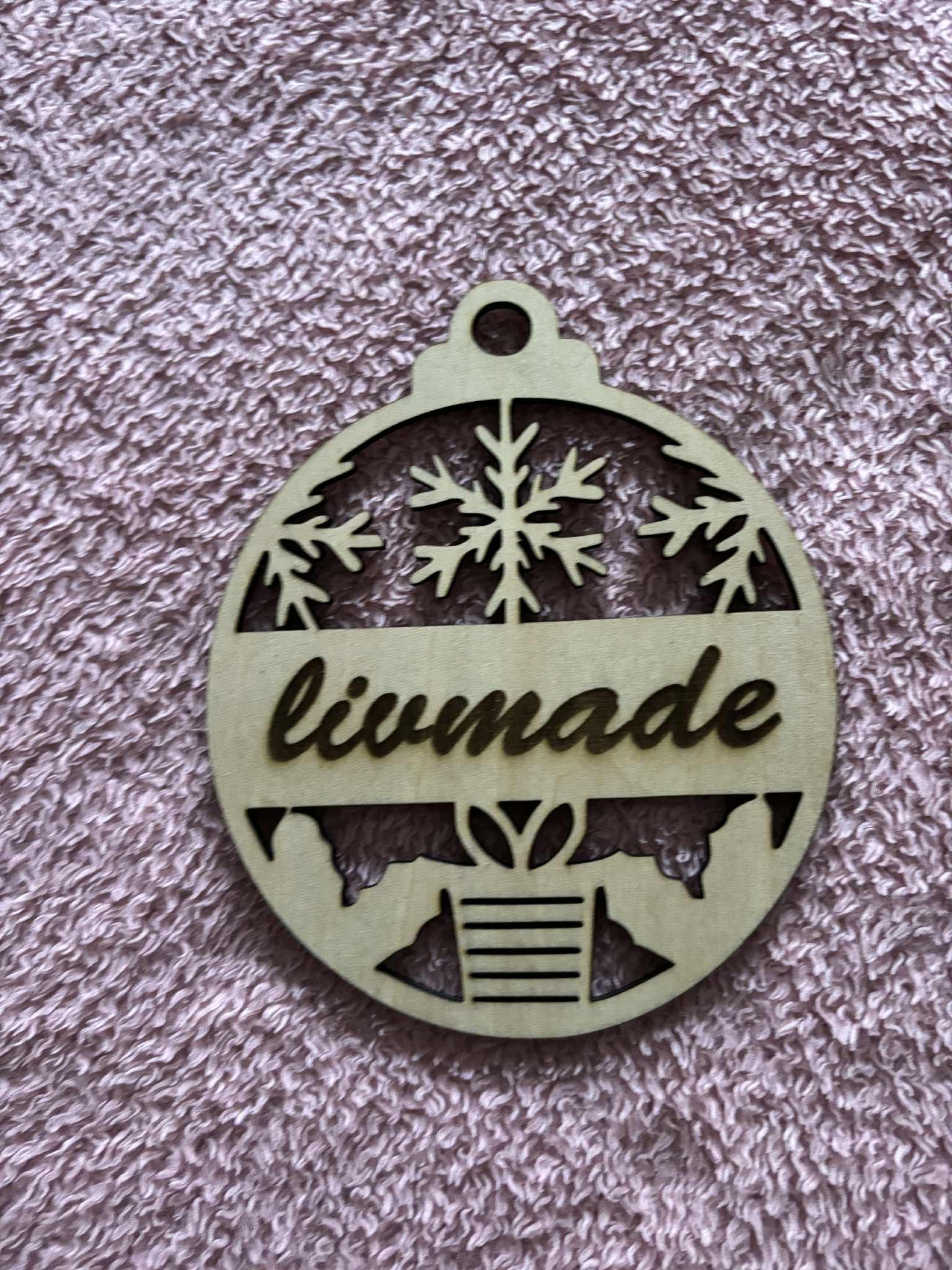 Houten kerst cadeau'tje met naam