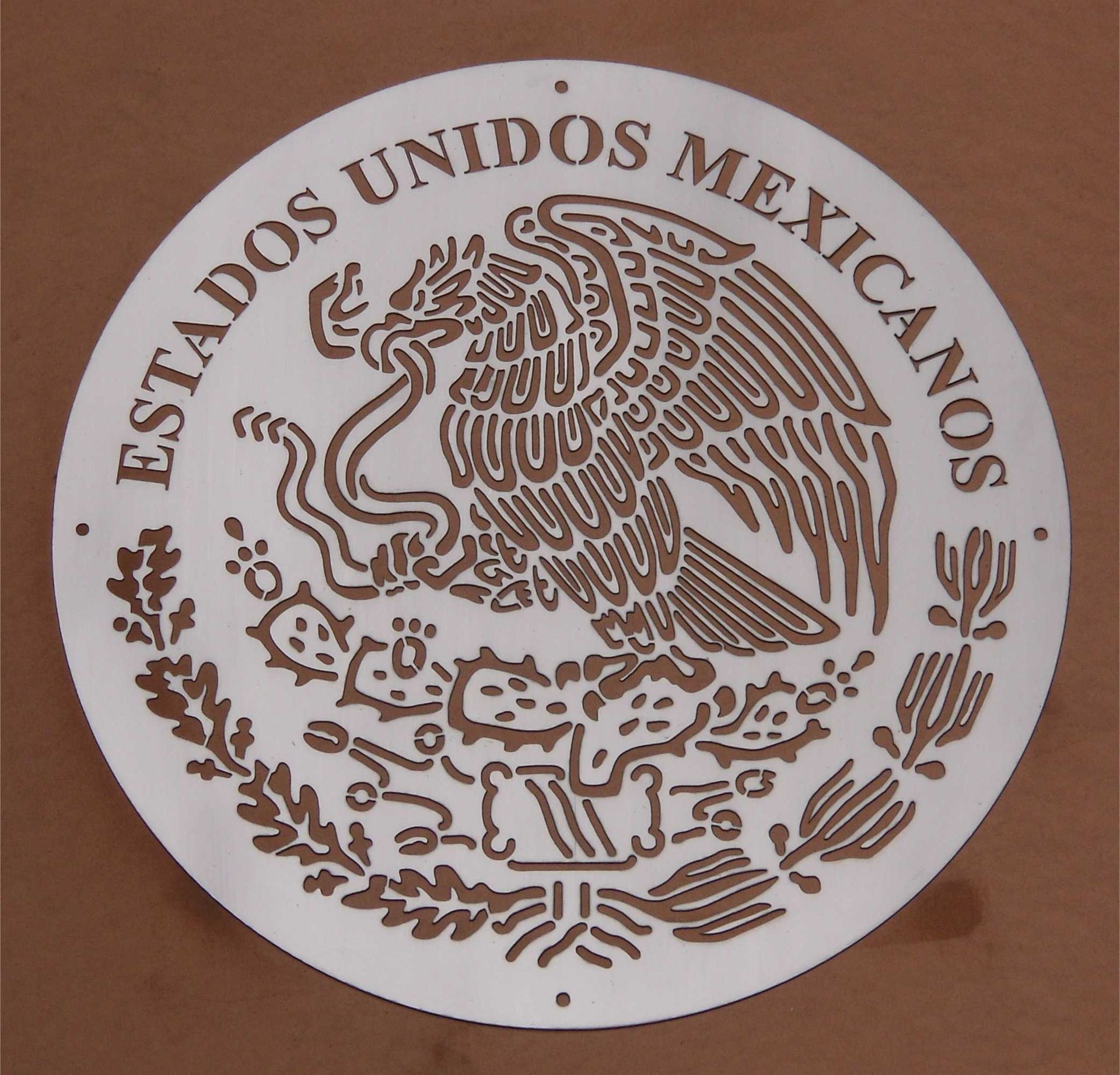 Corte con agua Acero inoxidable Escudo Nacional