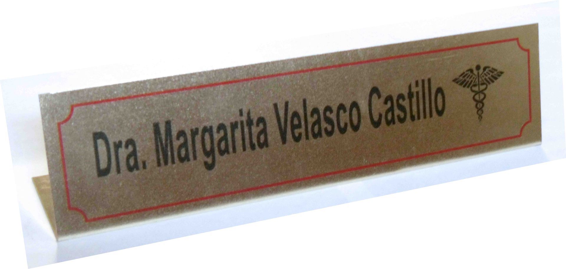 Personalizador de Aluminio Dorado brillante Impreso