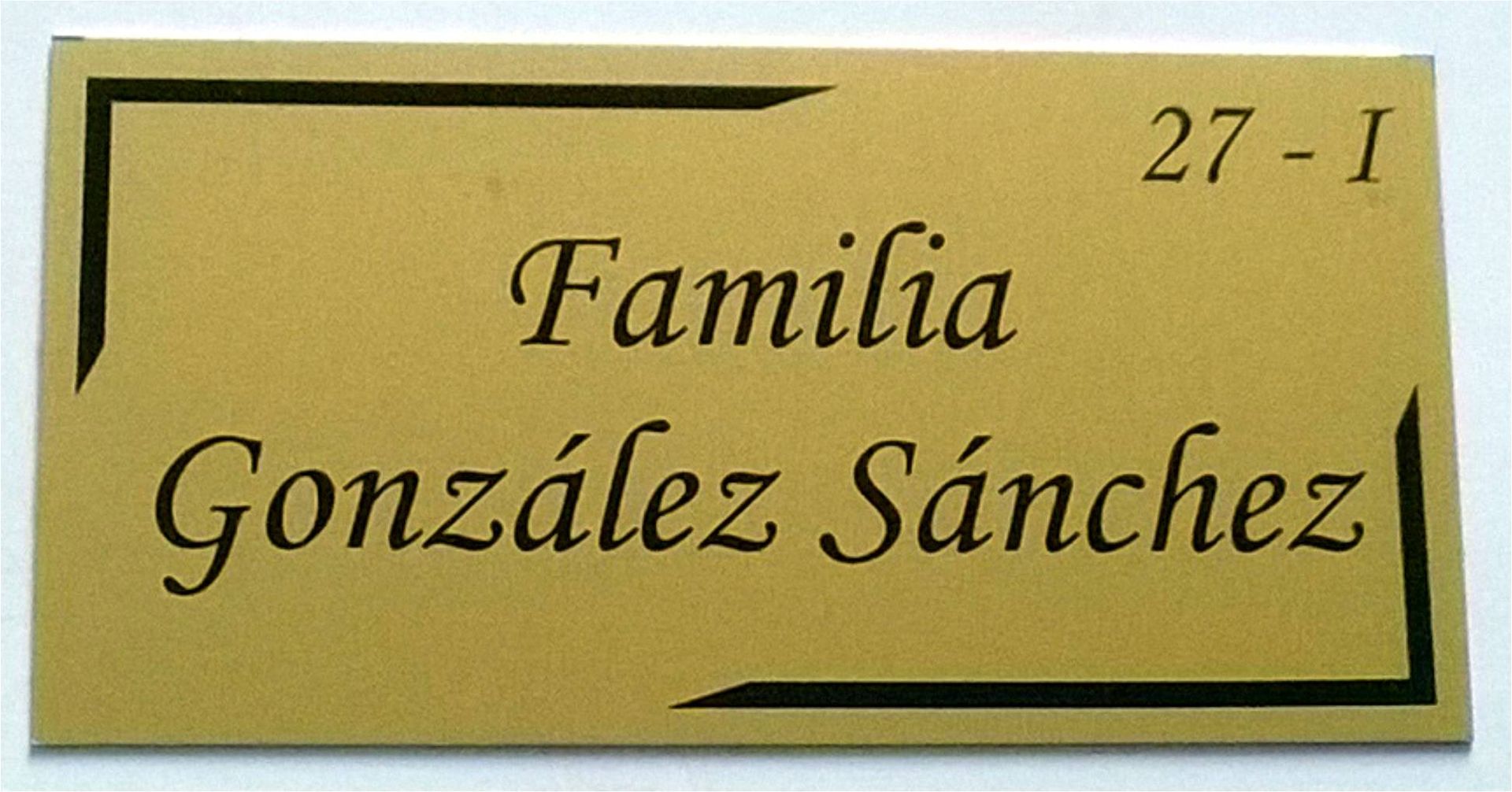 Placa Aluminio Dorado Mate Impresa