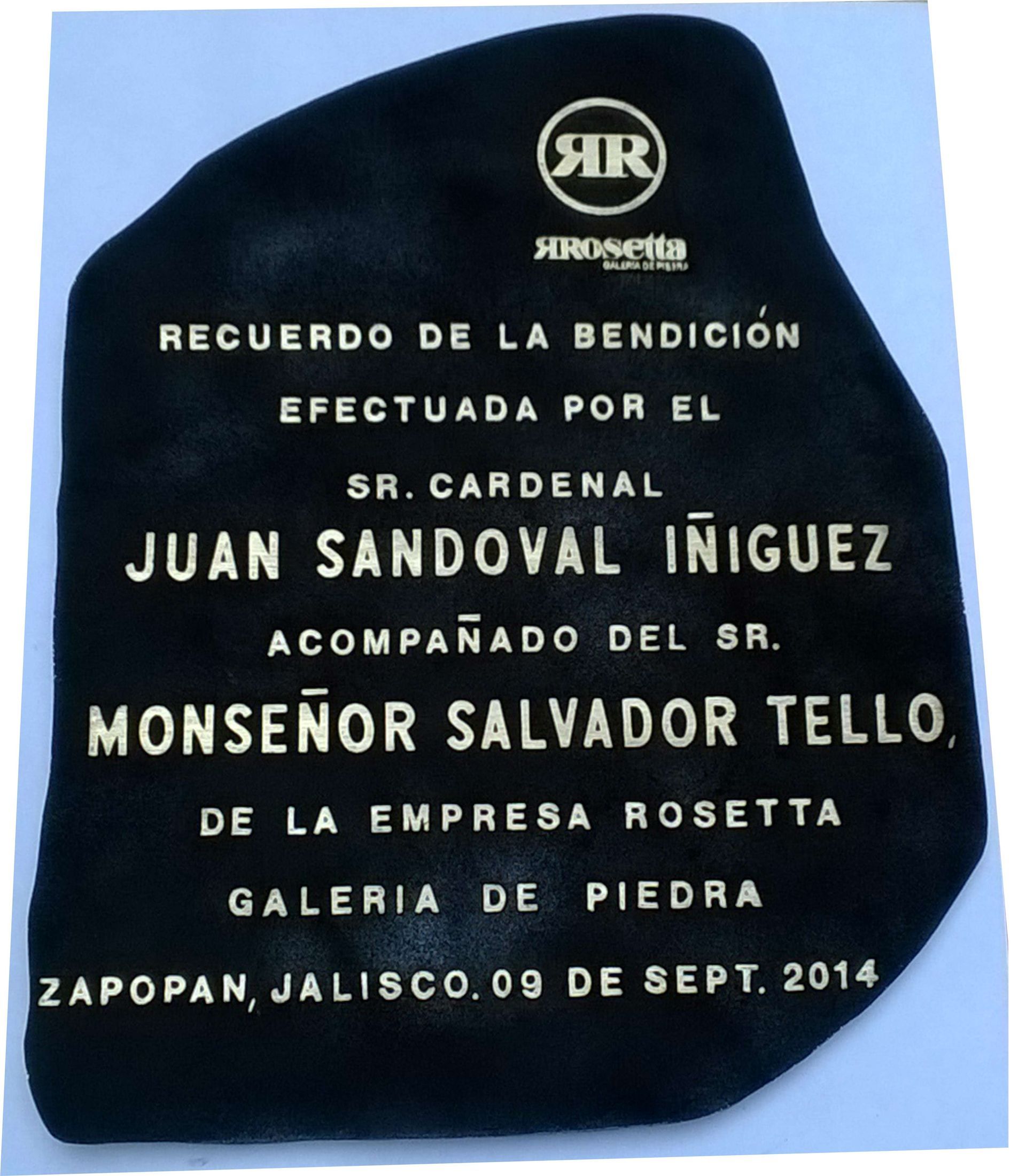 Placa de bronce Rosetta 2