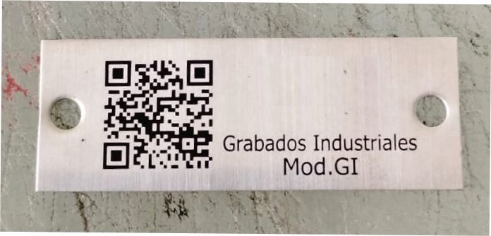 Placas acero inoxidable codigos QR