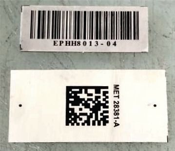 Placas acero inoxidable codigos de Barras y  QR