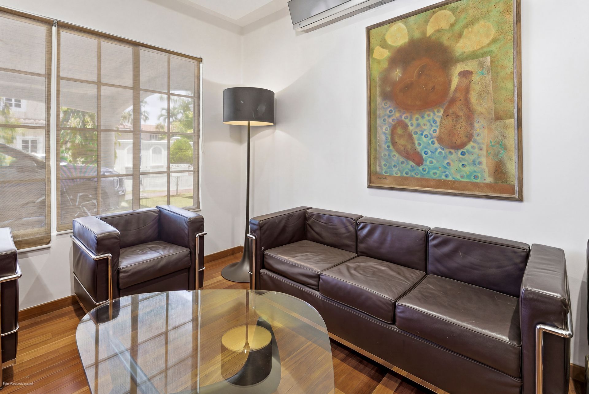 Costa del Este living room after digital declutter, final delivery for luxury real estate listing in Panama.