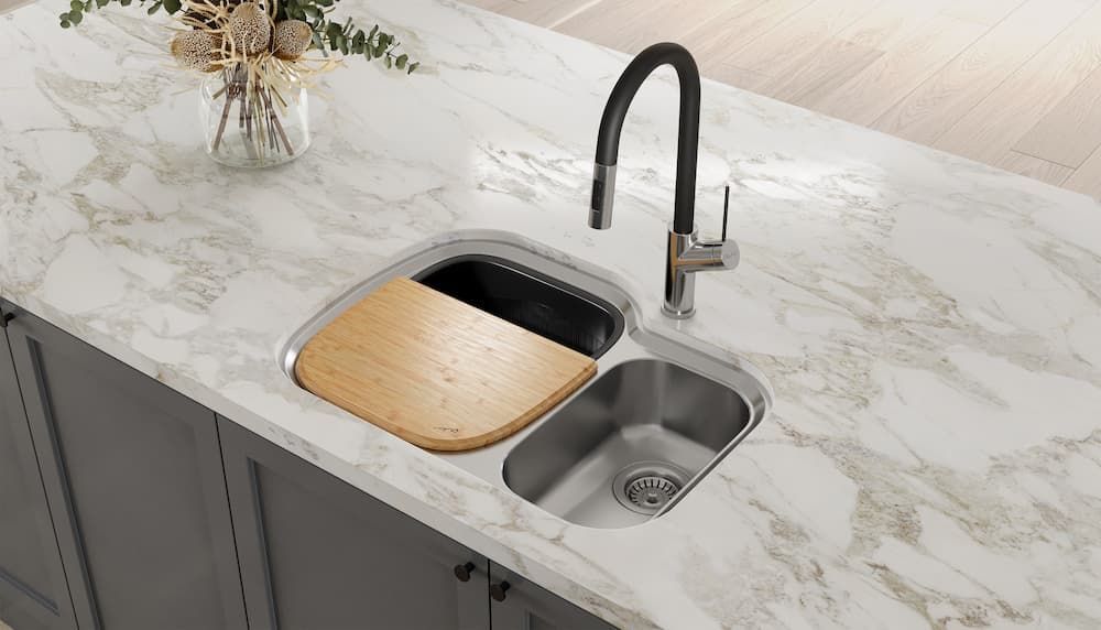 Kitchen With Kitchen Sink Accessory — Coffs Coast Designer Bathrooms in Toormina, NSW