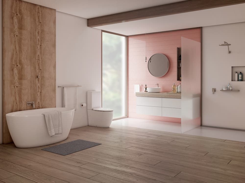 Spacious And Minimalist Bathroom — Coffs Coast Designer Bathrooms in Toormina, NSW