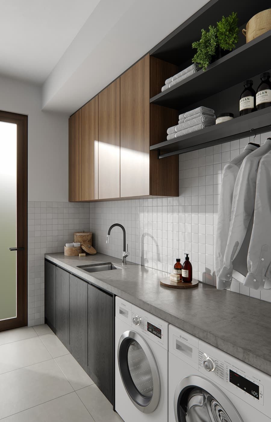 Minimalist Laundry Area — Coffs Coast Designer Bathrooms In Toormina, NSW