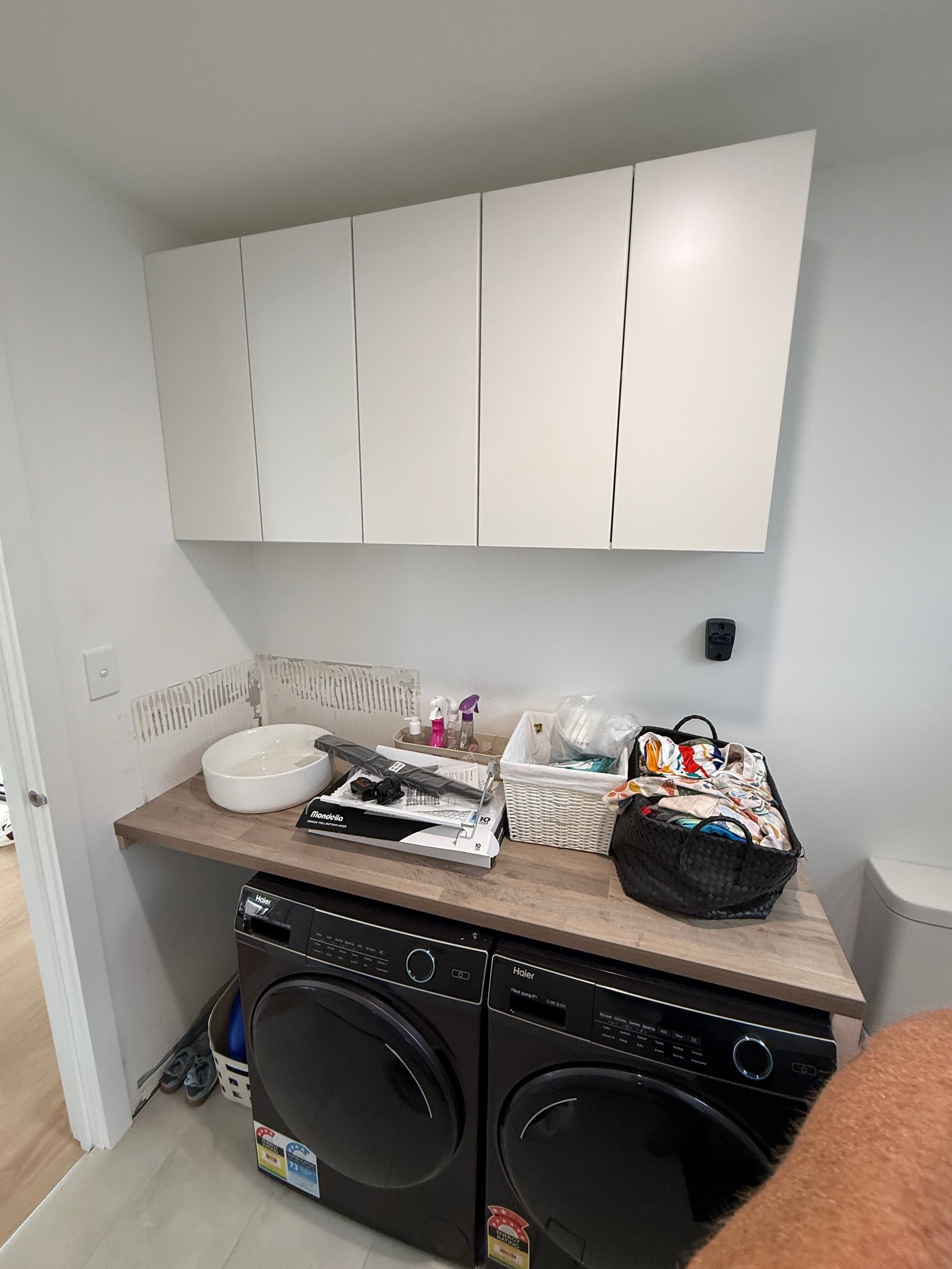 A Before and After Picture of A Bathroom Being Remodeled — Highline Carpentry in Kahibah, NSW