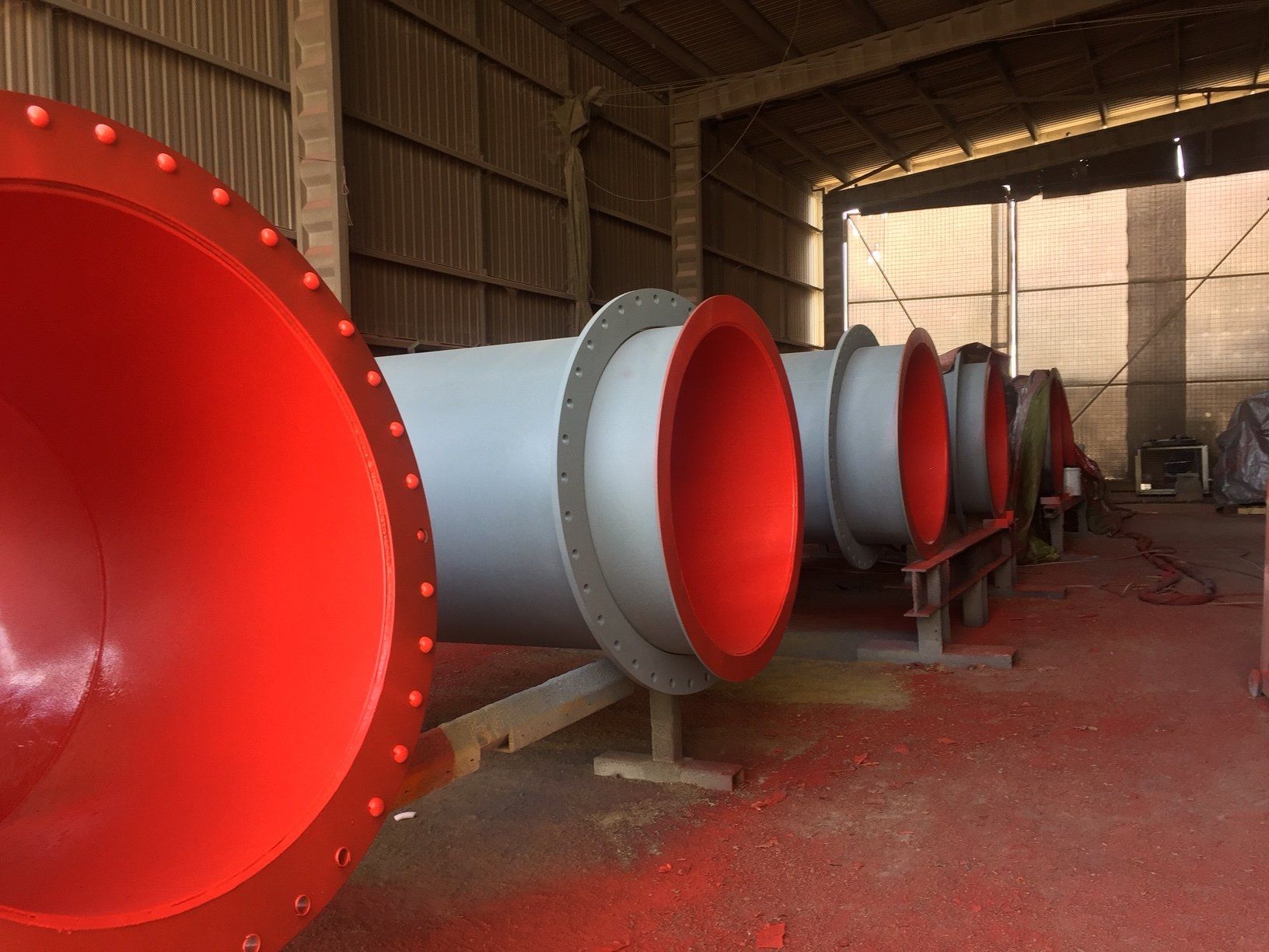 Red Pipe spools — Origin Group in Paget, QLD