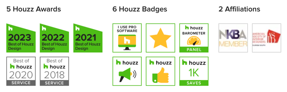 A bunch of badges are lined up on a white background.