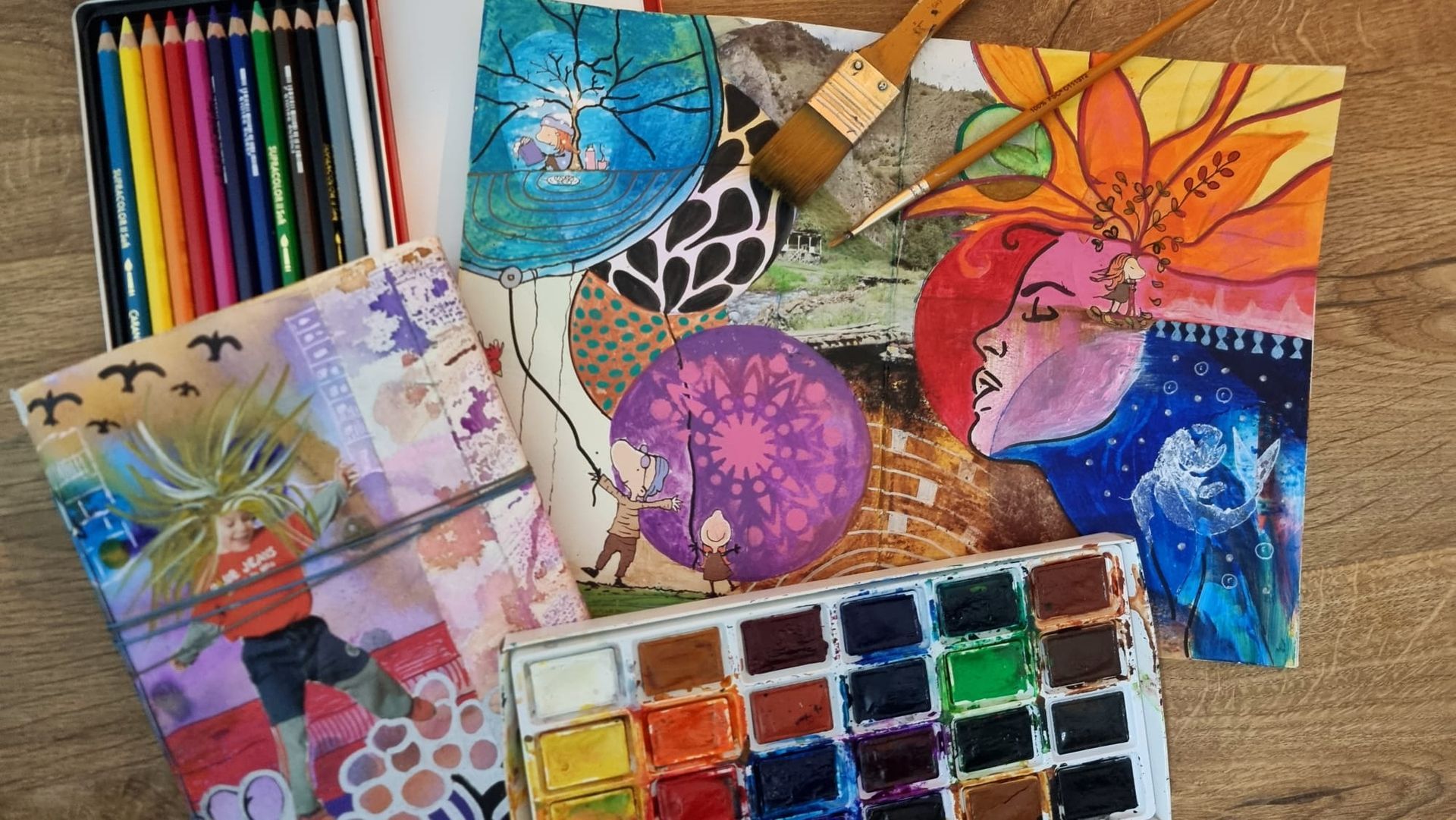 יצירה ביומן ויזואלי בשיטת דפי נפש - כרמית לייבוביץ