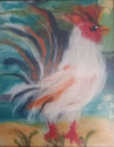 ציור בחוטי צמר כבשים - סטודיו שסק - אילנה סופר - בנס ציונה