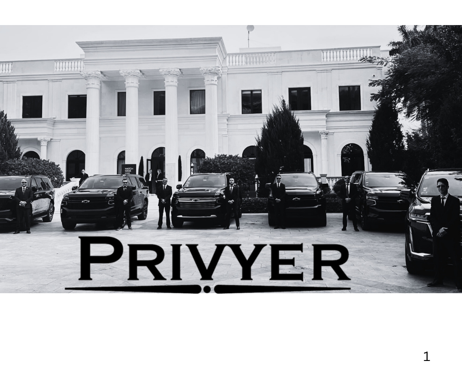 A group of cars are parked in front of a white house with the word privyer on the bottom