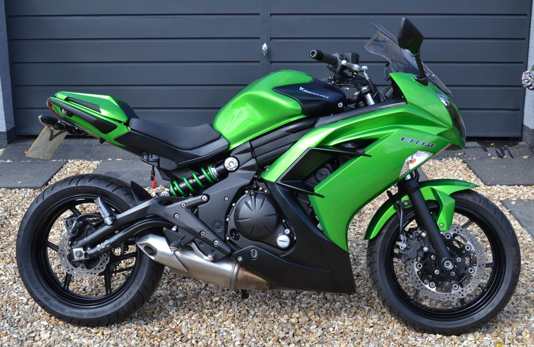 Green Kawasaki ER6F Motorcycle For Sale / Used Bike Trading