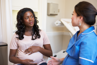 Dosimeter badge for pregnant employee