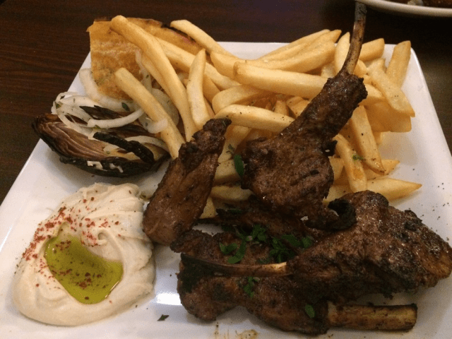 Lamb Chops with Fries and Hummus - Mediterranean Food in Baltimore, MD