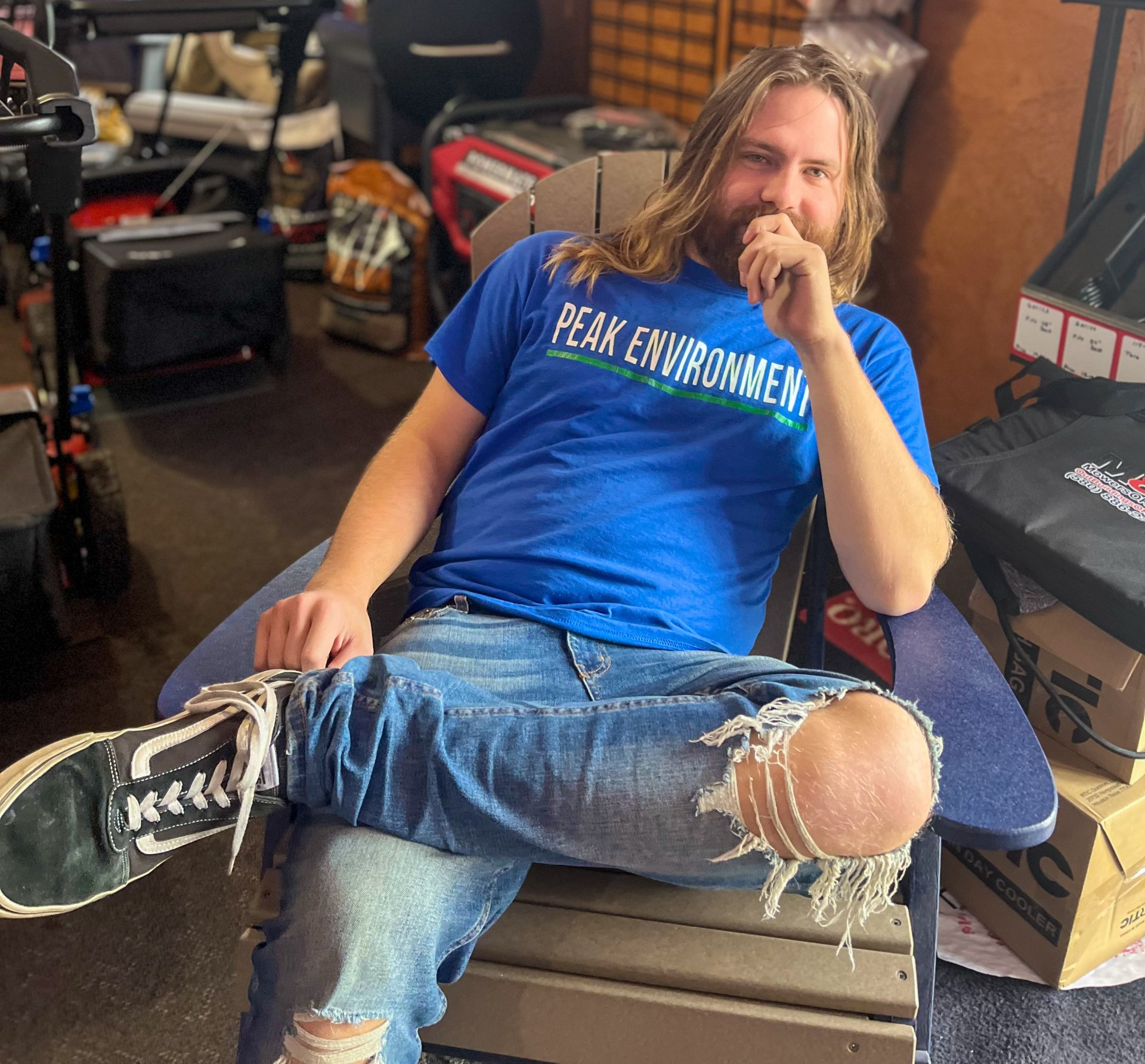 Matt Mayes Sitting In Kanyon Furniture