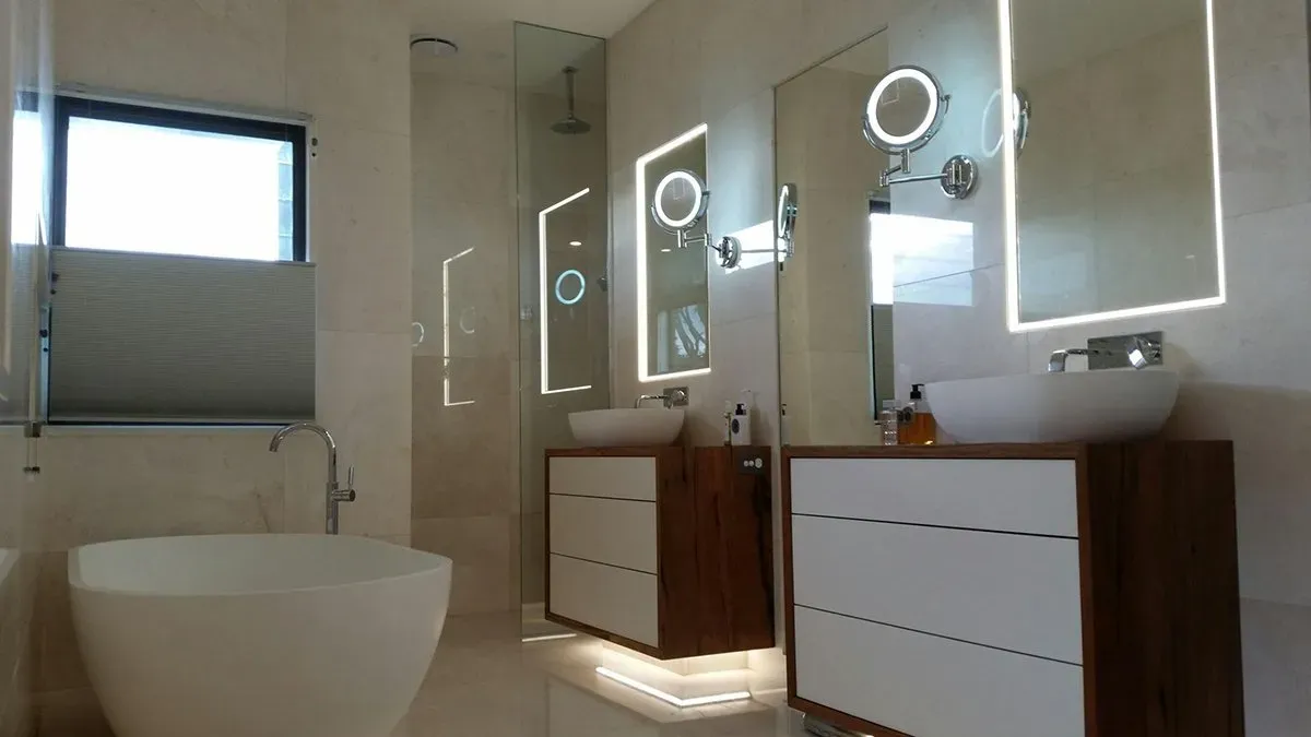 Aesthetic Restroom with Lights on the Mirror | Indented Head, Vic | Coastyle Building Solutions