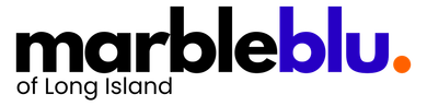 Logo for marbleblu of New Jersey. A marble repair and marble polishing company.