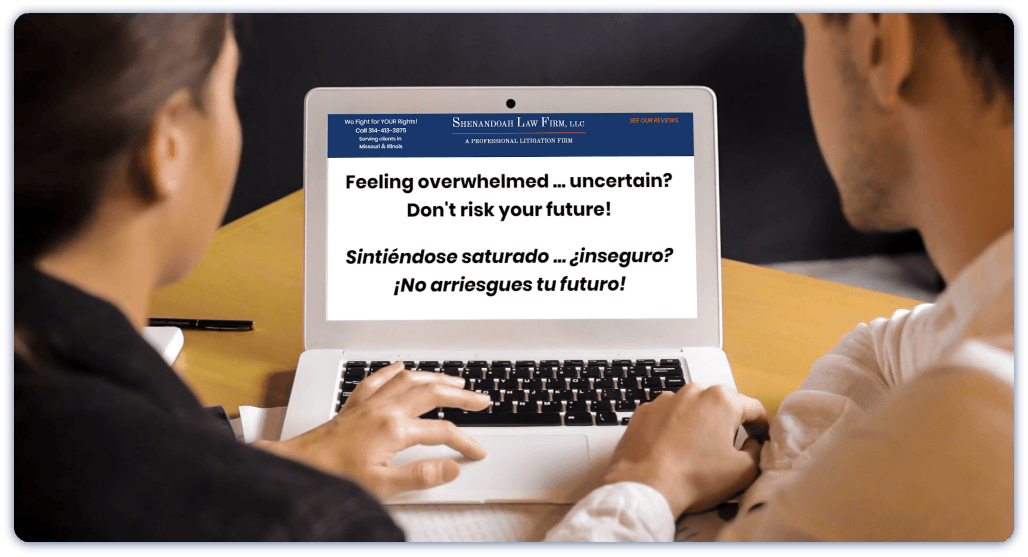 Assisting overwhelmed client with personal injury claim in Saint Louis Missouri in English and Spanish