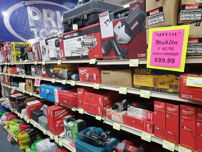 A shelf in a store with a sign that says special makita