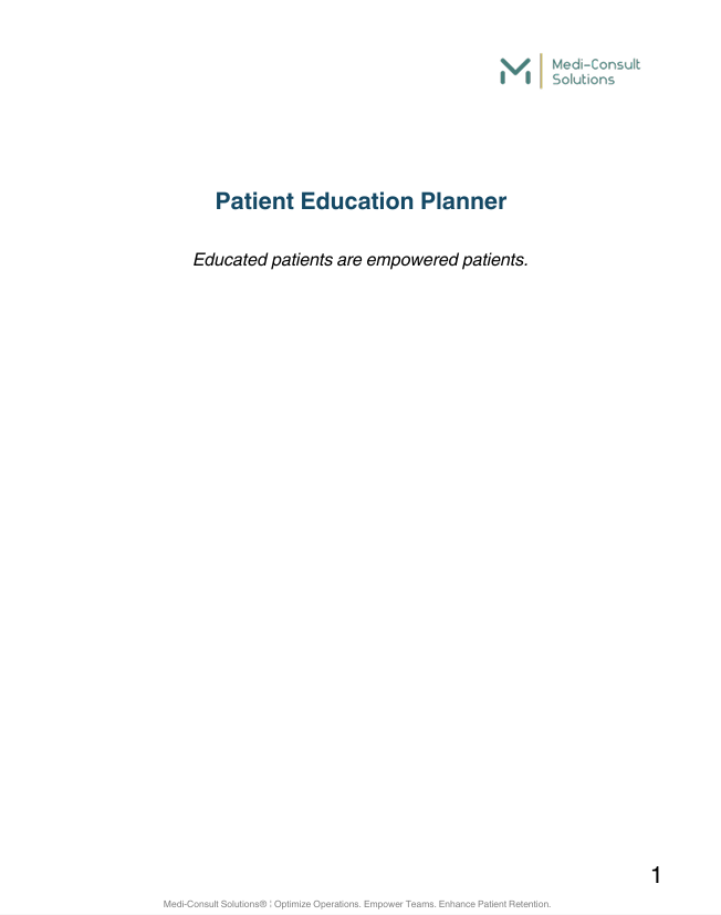 Patient Education Planner