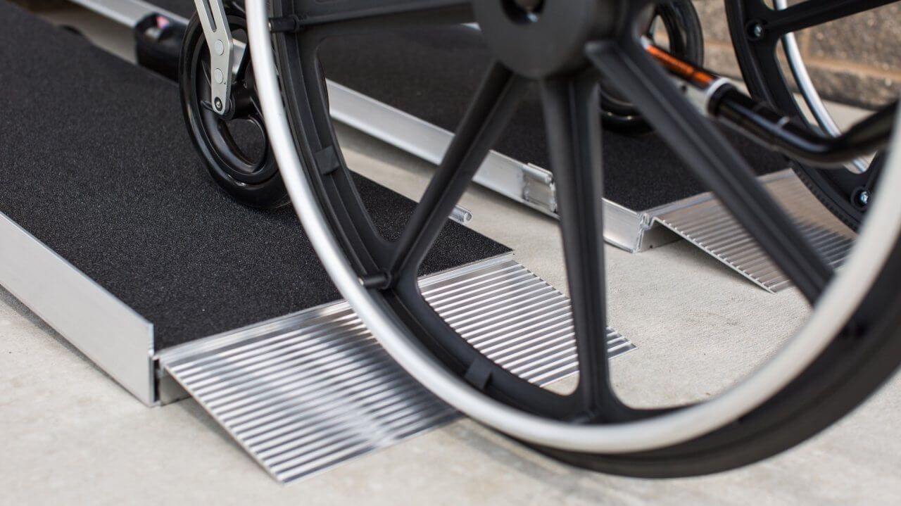 wheelchair on ramp