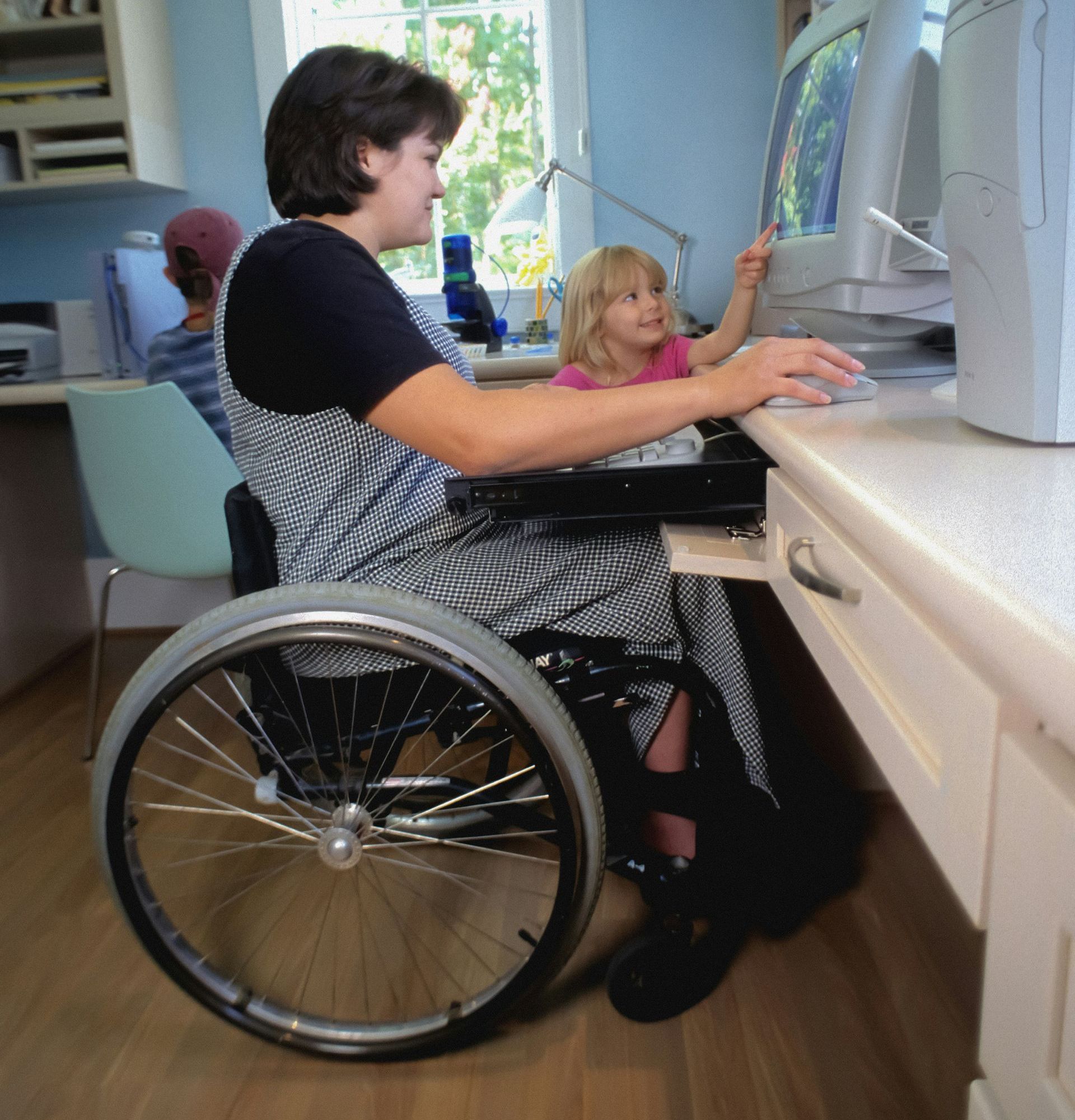 woman in a wheelchair