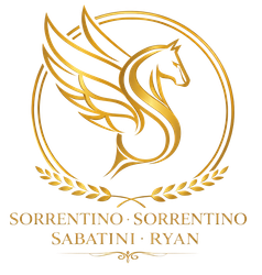 A gold logo featuring a stylized winged horse inside a circle above the text 