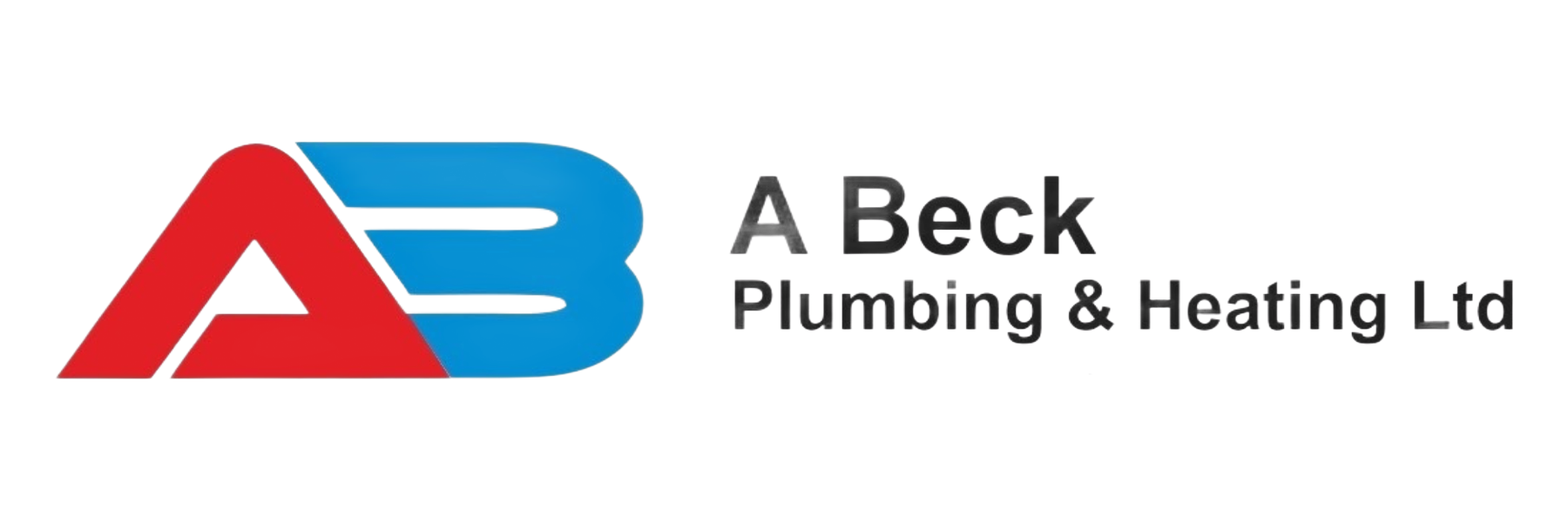 Logo of A Beck Plumbing & Heating Ltd. with the letters A and B. A is red. B is blue. Company name is in black.