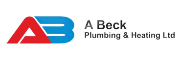 Logo of A Beck Plumbing & Heating Ltd. with the letters A and B. A is red. B is blue. Company name is in black.