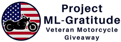 A logo for the project ml-gratitude veteran motorcycle giveaway