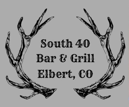 A logo for south 40 bar and grill in elbert co
