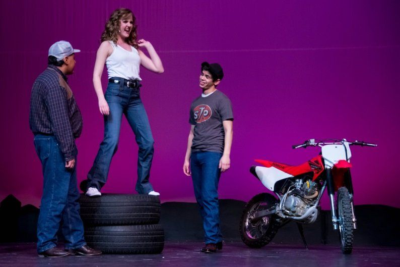 Woman & man acting - Westview High School Theatre