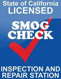 The state of california licensed smog check inspection and repair station