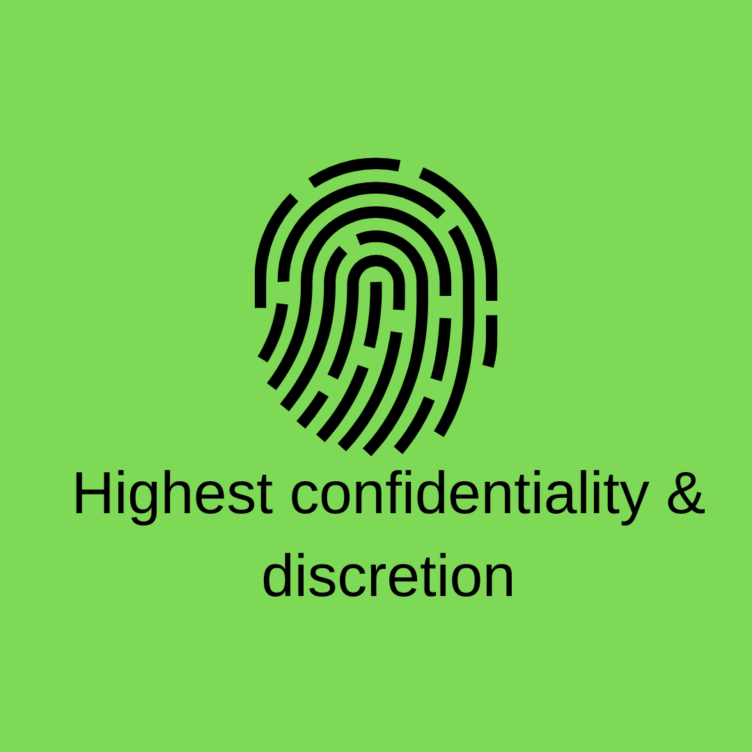 highest confidentiality and decretion