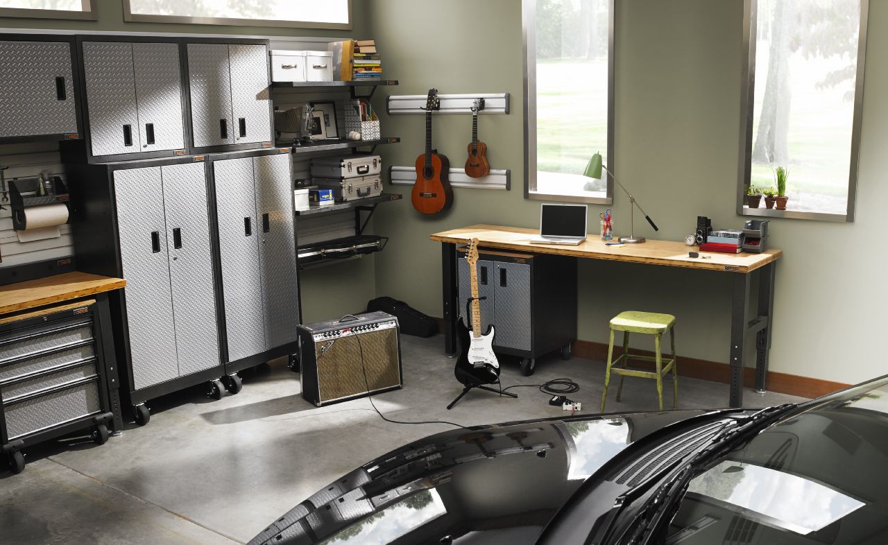 Garage Cabinet System with Desk