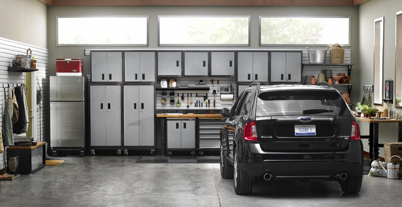 Garage Cabinet System with Rolling Tool Chest