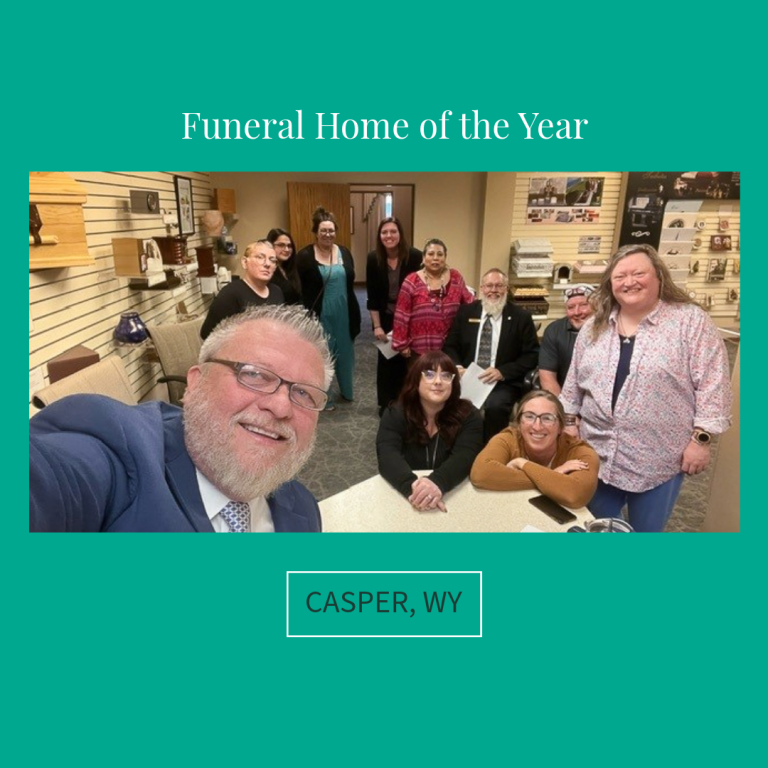 Team at Casper, WY, funeral home celebrating