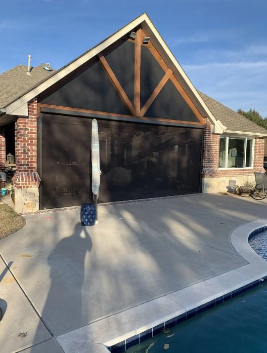 Exterior of home with screen
