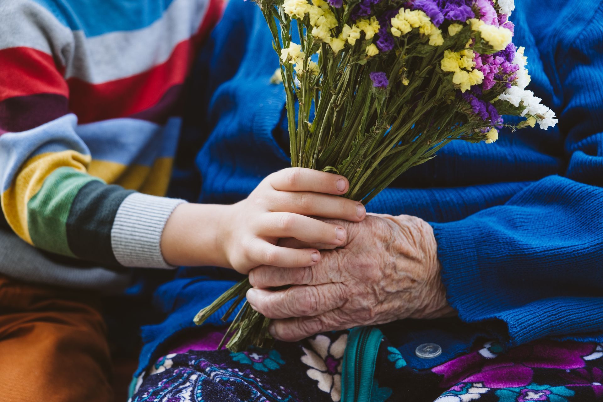 People holding flowers